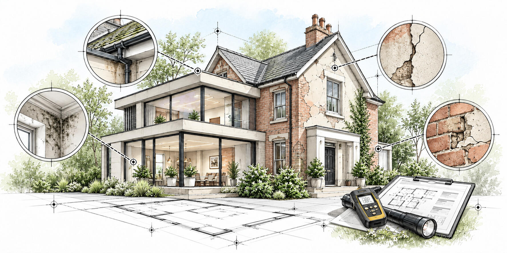 Property Diagnostics – Peter Angel Property diagnostic survey identifying building defects, moisture, movement and structural issues